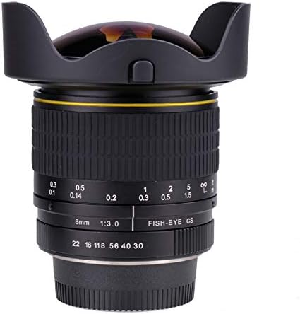 Jintu 8mm F3.0 Lente Fisheye Ultra Wide para Nikon FX Montar lente de câmera SLR intercambiável, Focal de moldura completa Focal de quadro completo