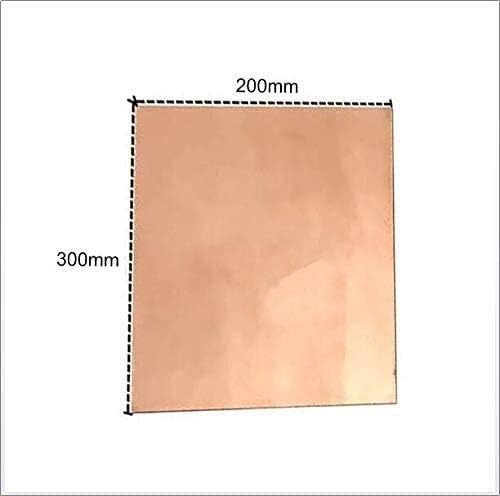 Lucknight Copper Metal Folha de papel alumínio 0. 8x 200 x 300 mm Placa de metal de cobre cortada, 200 mm x 300 mm x 1 mm de placa de latão
