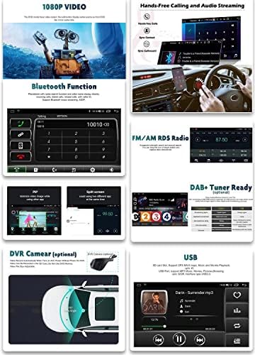 AUTOSION CAR RADIOTEO Android 12 para Ford Fiesta 2009-2017 Tela de toque de 9 polegadas Apple CarPlay WiFi GPS Navigation DSP Bluetooth