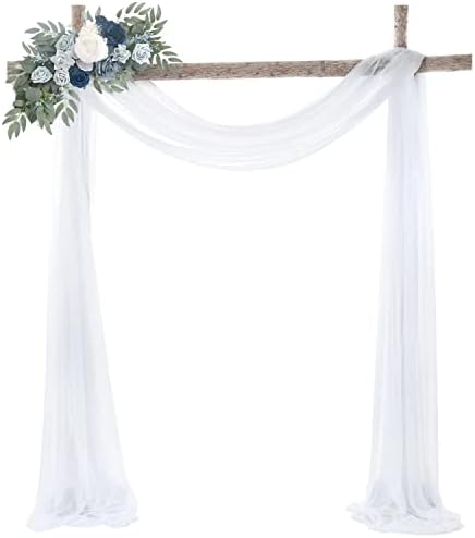 Cortes de cenário brancas de 20 pés de 20 pés cortinas de casamento cortanhas de arco decoração de cerimônia de tecido de tecido para