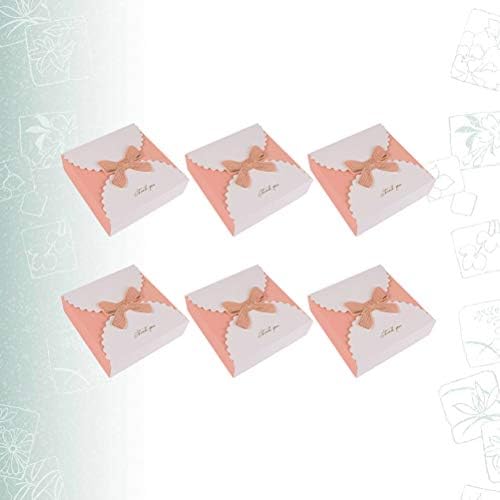 Doitool 6pcs Bow-Knot Candy Box portátil Caixas de embalagem atuais