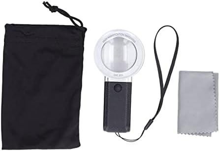 YYQTGG Pocket Glass Glass, não -lip uniforme portátil Premium Premium ABS 30X Magnificação LINGAÇÃO DE LINGAÇÃO UV Detector de UV com
