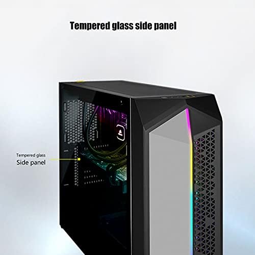 Liqiang RGB Painel frontal Caixa de computador, vidro temperado ATX de torre intermediário, mircro-ATX, mini-ITX,