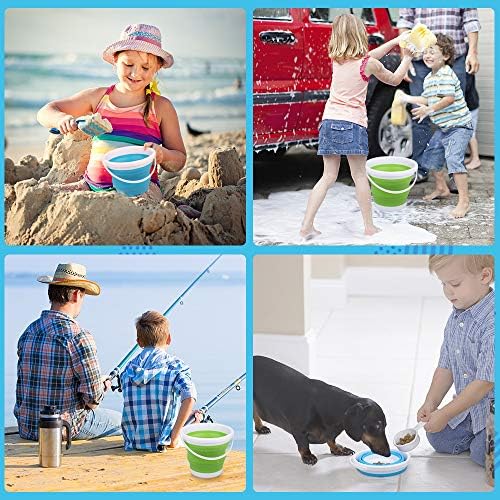 Sand Beach Toy Buckets dobráveis ​​Boldes de borracha para crianças adultos, Ferramenta de kit de sandbox de bala