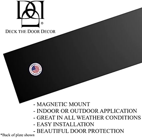 Deck a decoração da porta | Placa de proteção contra portas de arranhões e chutes - Montagem magnética de níquel de cetim