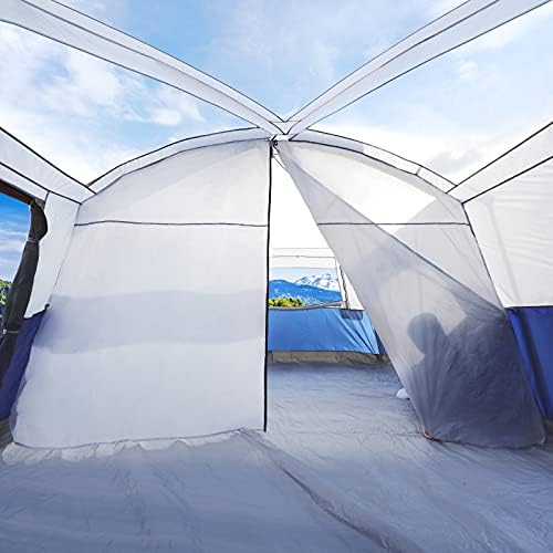 Tenda cpc cp 12 pessoas de acampamento, tendas familiares resistentes à água de 2/3 da sala com top raifly, 6 grandes
