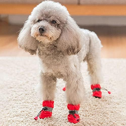 Houchu Antiskid 4pcs/1 Definir Proteção à prova d'água Proteção de mobília suave de pata suprimentos para cães botas de cachorro PAW Protector Pet Shoes