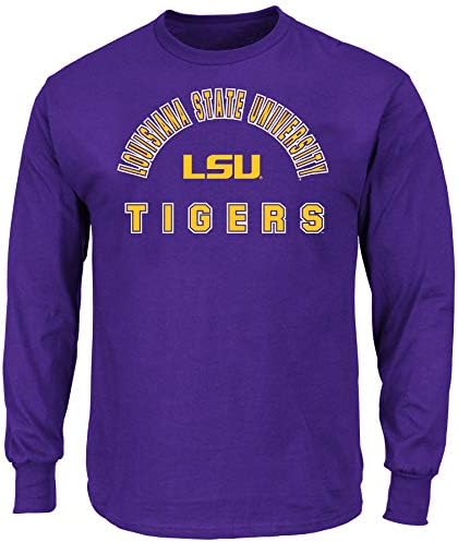 Camiseta de algodão de manga longa grande e alta da NCAA