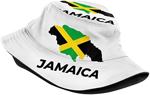 Jamaica está em meus chapéus de DNA Moda Sun Beach Cap compacável Chapéu de pescador ao ar livre para mulheres e homens