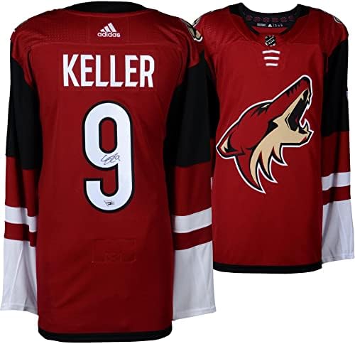 Clayton Keller Arizona Coiotes Autografou Red Adidas Authentic Jersey - Jerseys autografadas da NHL