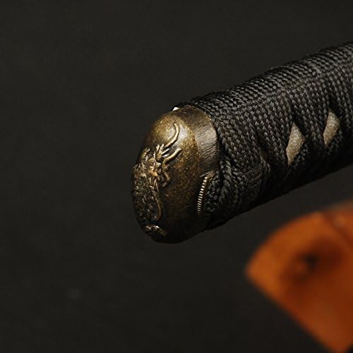 Sj shi jian real hamon japonês samurai wakizashi argila espada endurecida t10 aço carbono dobrado 15 vezes a batalha pronta