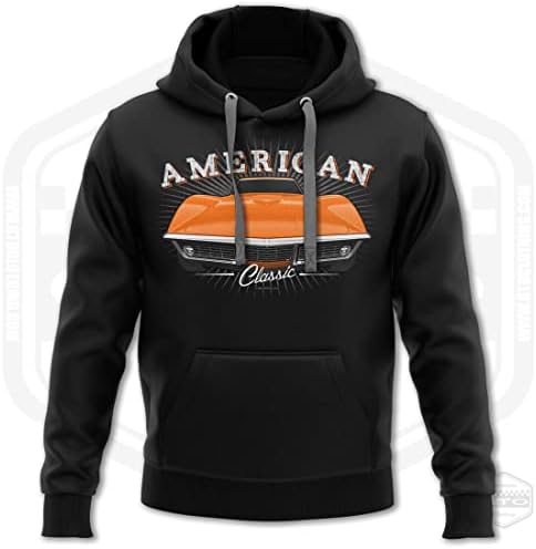 1968 Corvette Stingray Tribute Men's Hoodie Black | American Muscle Car Fan Art Gift Idea | S-3xl | Fabricado nos EUA