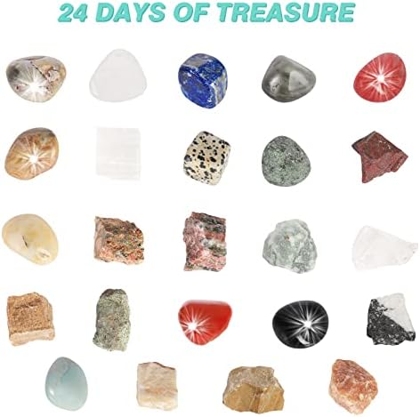 Calendário de advento de pedras preciosas 2022 meninos meninos adultos calendário de advento para 24 pedras preciosas para abrir todos