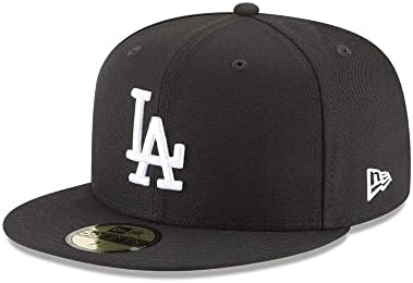 New Era Los Angeles Dodgers 59Fifty Chapda, adulto, preto/branco