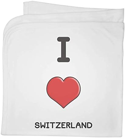 Azeeda 'I Love Switzerland' Cotton Baby Blain / Shawl