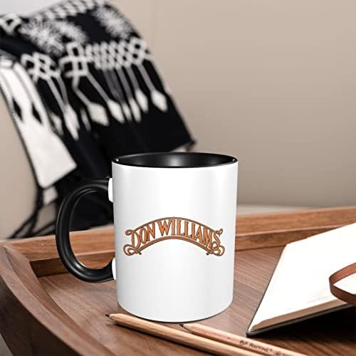 Don Williams canecas de café cerâmica, caneca de café com alça para canecas de escritório em casa apresentam canecas de café com