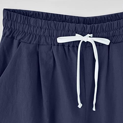 Imprima shorts de bermudas para mulheres shorts de camisa de verão casuais com bolsos profundos salão de shorts longos de corrida shorts de corrida