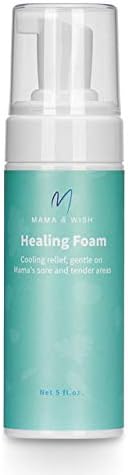 Mama & Wish Pós -parto Essentials Post Partum Care Kit para mãe + garrafa adicional de 5 onças de bruxa pós -parto de espuma