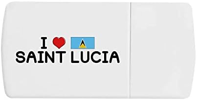 Azeeda 'I Love Saint Lucia' Caixa de comprimidos com divisor de tablet