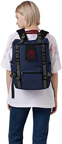 Mochila Laptop de Viagem de Evangelion de Firefirst, saco de ruck com etiqueta de símbolo ， mack da escola resistente à água