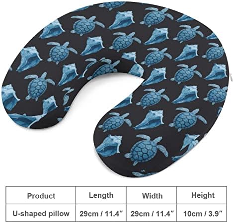 Tartarugas marinhas azuis Conch Shell Travel Pillow Head and Decoh Suporte