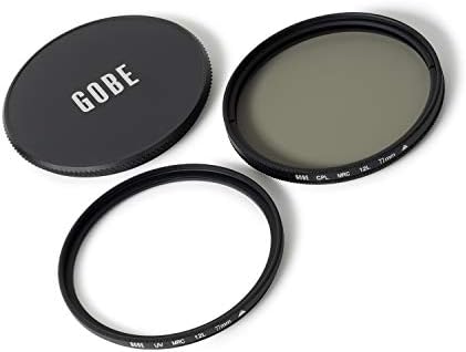 Kit de filtro de lente polarizante circular de 77 mm + UV +