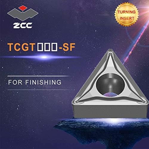 FINCOS CNC insere 10pcs/lote TCGT06T102-SF TCGT090202-SF Ferramentas de corte de entalhe com cimentado revestido TurnS inserções