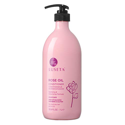 Luseta Rose Oil Hair Shampoo para cabelos finos e secos, 16,9 onças