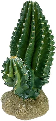 Komodo colunar cactus réptil decoração | Ornamento de terrário de plantas artificiais de aparência natural e decoração de habitat | Fácil de limpar e manter | 5,9 de altura