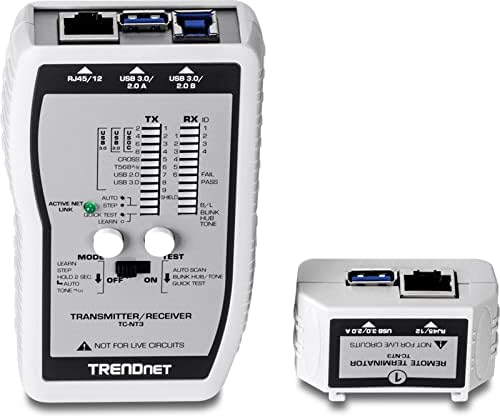 Trendnet VDV e USB Tester a cabo, TC-NT3, Black