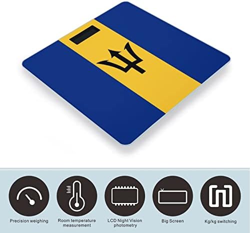Bandeira da escala de peso de Barbados em escala digital inteligente escala de banheiro para quarto de casa