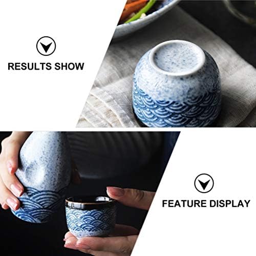 Copo de saquê de saquê vidrado de cabilock conjunto de saquê tradicional 2pcs Cerâmica Japão Japonês Copas de Sake de Poteria porcelana