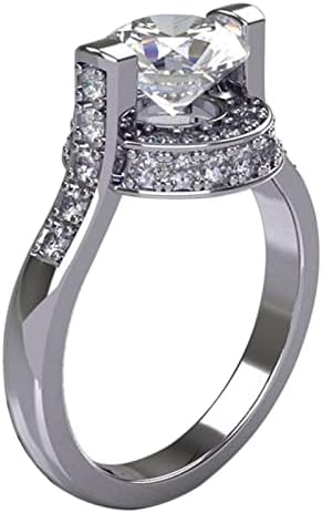 Acessórios criativos de luxo de ponta de luxo de diamante completo Micro Conjunto de zircão de zircão Anel de noivado de