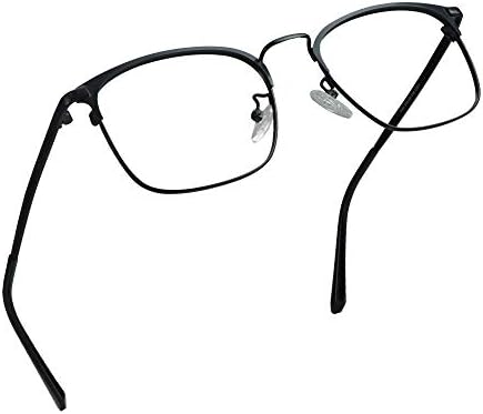 Óculos de estrutura de liga redonda da vida redonda Óculos de óculos de luz azul bloqueando os óculos de leitura+2,00 ampliação