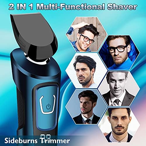 Razor elétrico para homens, novos barbeadores elétricos de atualização para homens sem fio recarregável 3D Men rotativo barbeador,