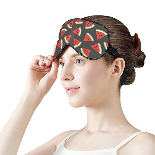 Máscara de máscara para os olhos da melancia vermelha Sleep Beldfold com blocos de cinta ajustável Blinder leve para viajar