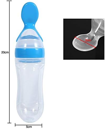 Colher de comida - 90 ml de silicone para bebê alimentação colher de garrafa de alimento fresco comerecy alimentador de treinamento