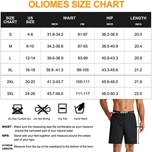 Oliomes Men Workout Scorts Sport Casual Sport Quick Dry Training Athletic Calça com bolsos com zíper