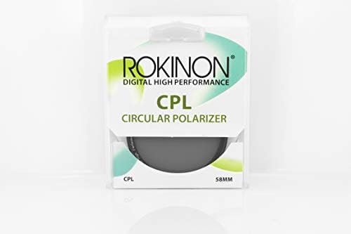 Rokinon 58 Filtro de polarizador circular com vários revestimentos CPL58, preto