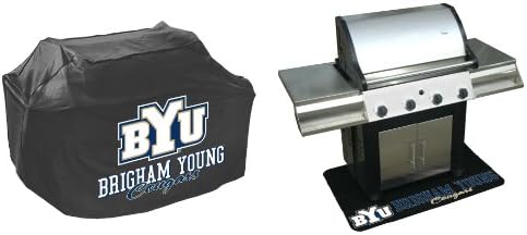 Sr. Bar B q NCAA Grill Cover and Grill Mat Set, Brigham Young University Cougars