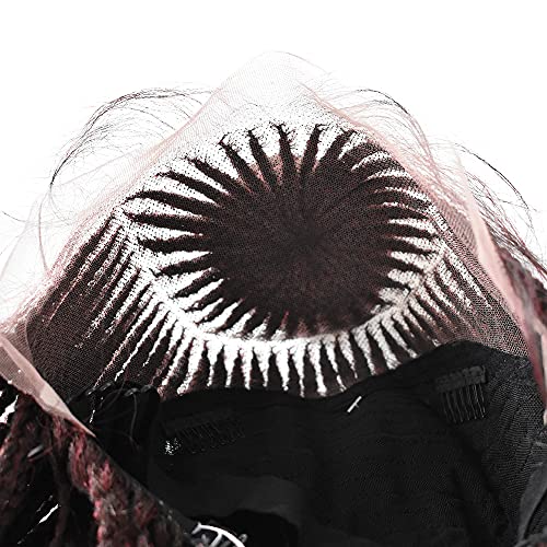 Caixa de cabelo Singa perucas trançadas fibras sintéticas de Kanekalon 7 x13 renda suíça Micro cornrow