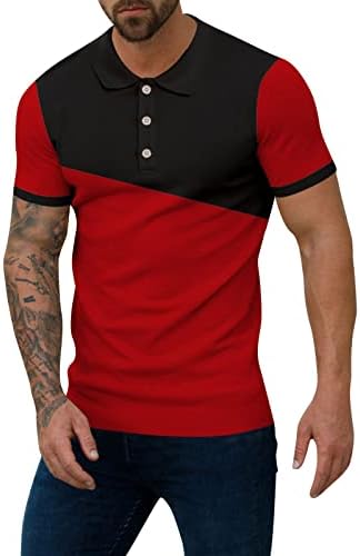 2023 Novos homens de verão moda moda macia lapel colorida combinando com manga curta camiseta de camiseta longa com