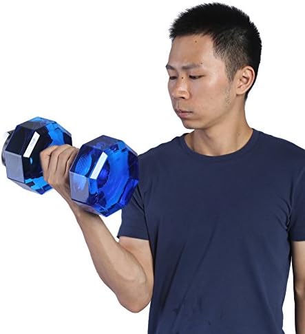 Mavis Laven 2.2L de grande capacidade Dumbbell em forma de exercício Sports Water Bottle, Fitness Gym Training Cup com tampa