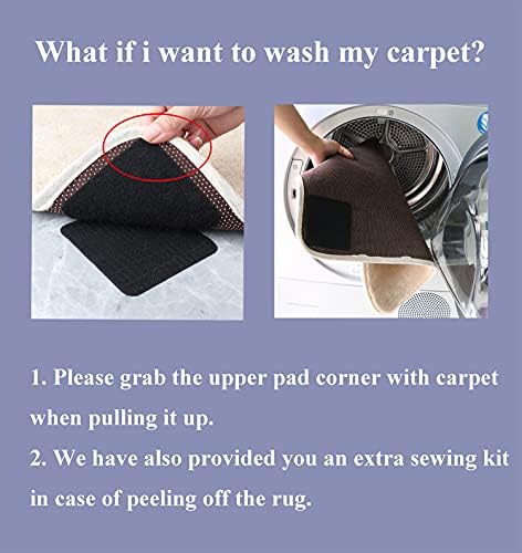 Marsify 10pack Grippers para tapete, pinça de tapete não deslizante para pisos de madeira, fita de tapete anti -deslizamento