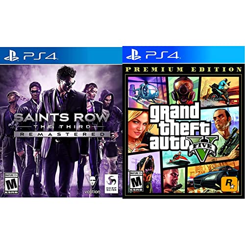 Saints Row The Third - Remastered - PlayStation 4 Remastered Edition & Grand Theft Auto V Premium Edition PlayStation 4