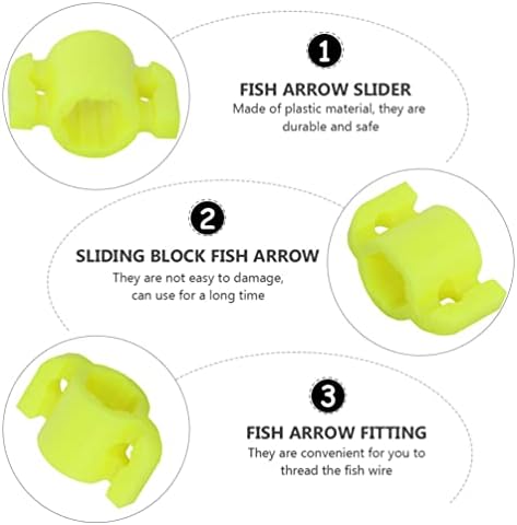 LioBo Tool Archery Fish Slider Pesca de arco: Equipamentos de caça a slides de segurança Eixos de acessórios de 15pcs 8mm Acessórios