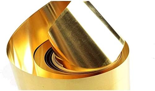 Placa de latão Haoktsb H62 Placa de metal fino em folha de cobre de latão para trabalho de metal, espessura: 0,3 mm de