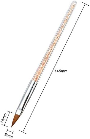 SXDS 7pcs Conjunto de canetas de unhas de strass, desenho de linha, fototerapia, pintura de cristal e caneta de mancha, canetas de unhas de strass