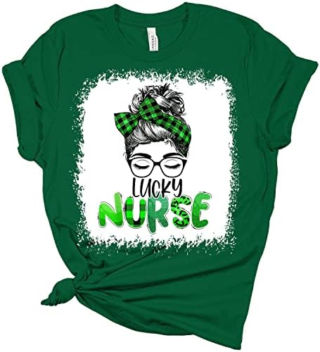 Lucky Nurse St Patricks Dia, Camisa de presente de festa irlandesa de Paddys Clover para enfermagem.jpg