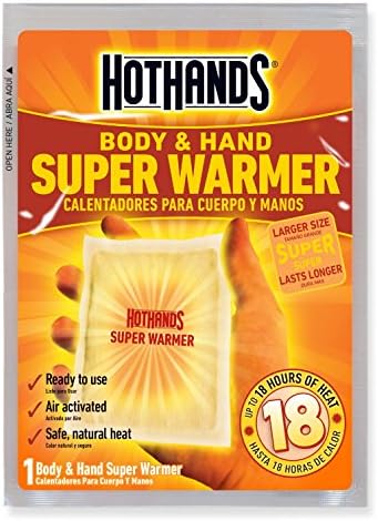 Hothands Body & Hand Super que aquecedores - Longo duradouro Aquecedores de ar natural sem odoro - Até 18 horas de calor - 3 aquecedores individuais